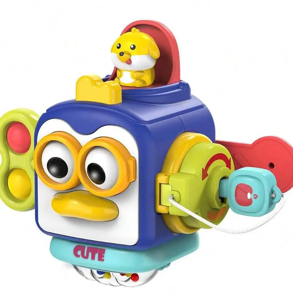 Baby Busy Board Cube Montessori Sensory Toy