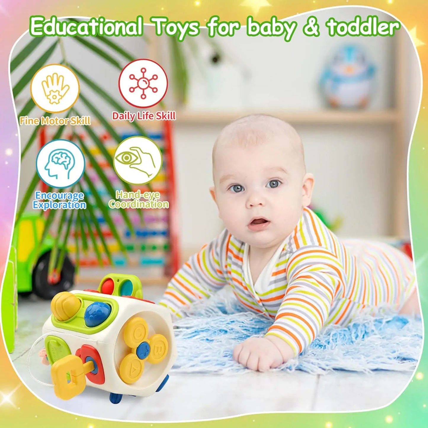 Busy Cube 9-in-1 Activity Toy for Babies & Toddlers