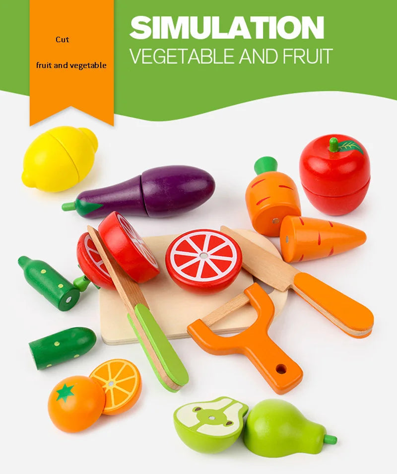Wooden Fruits and Vegetables Set