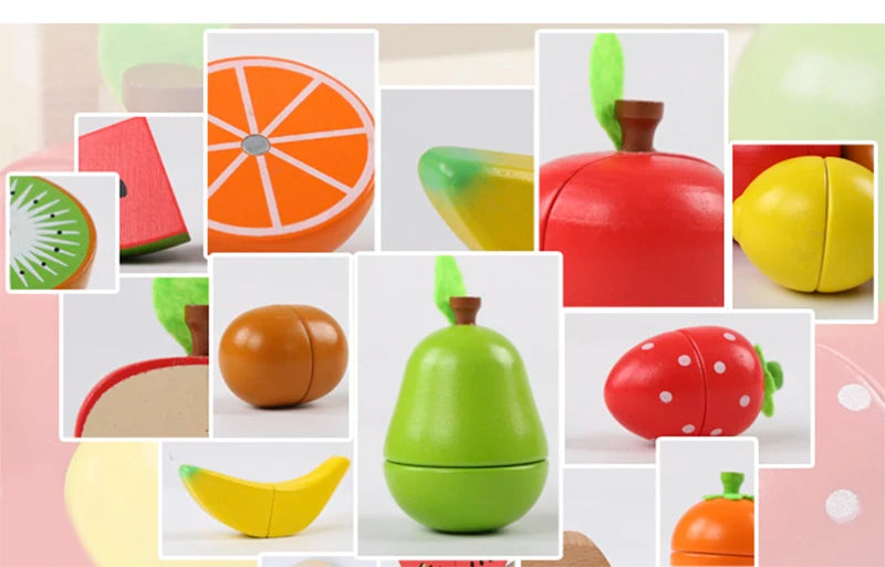 Wooden Fruits and Vegetables Set