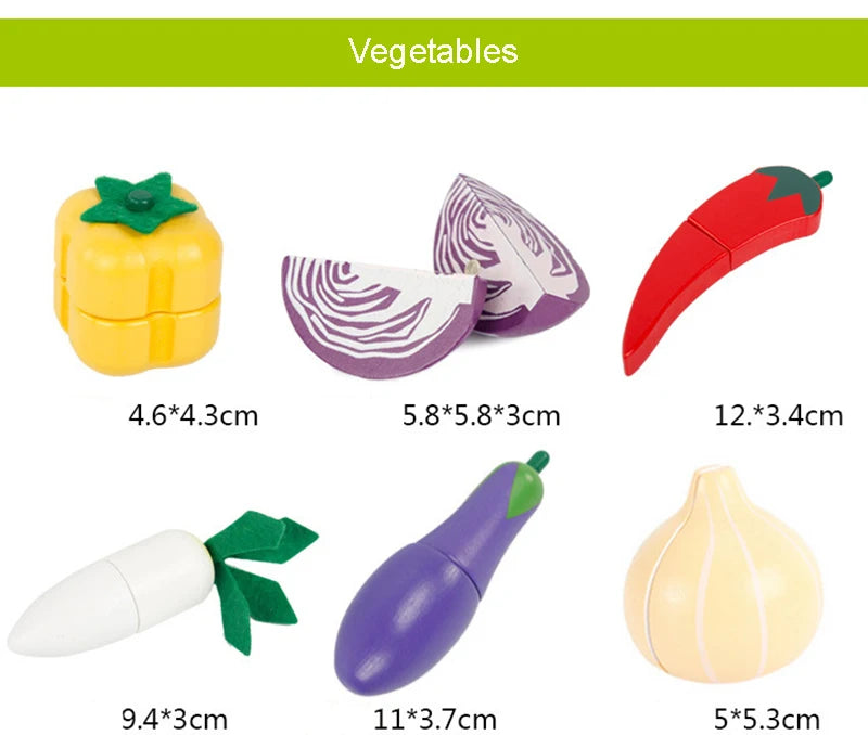 Wooden Fruits and Vegetables Set
