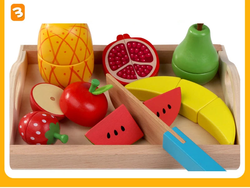 Wooden Fruits and Vegetables Set