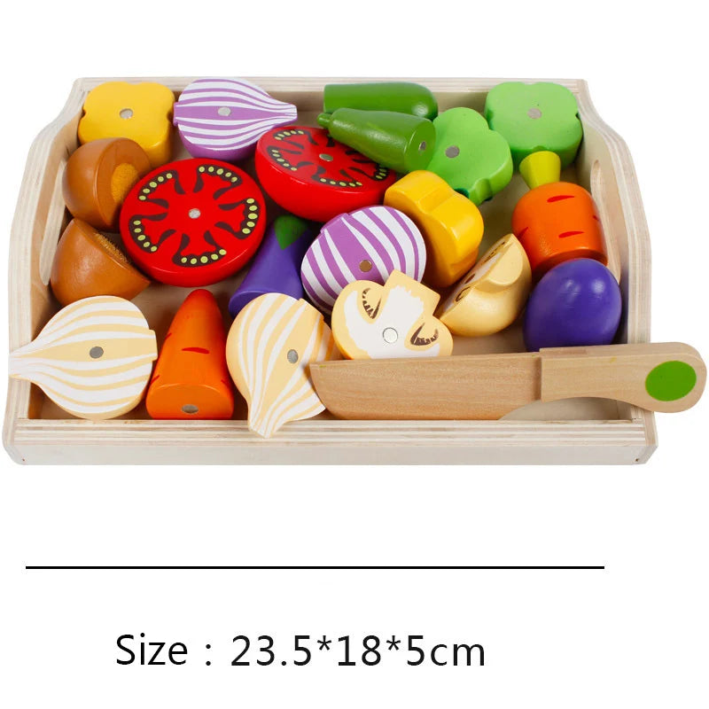 Wooden Fruits and Vegetables Set