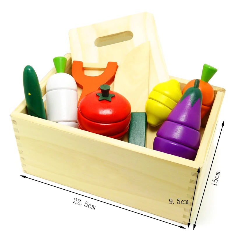 Wooden Fruits and Vegetables Set