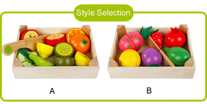 Wooden Fruits and Vegetables Set