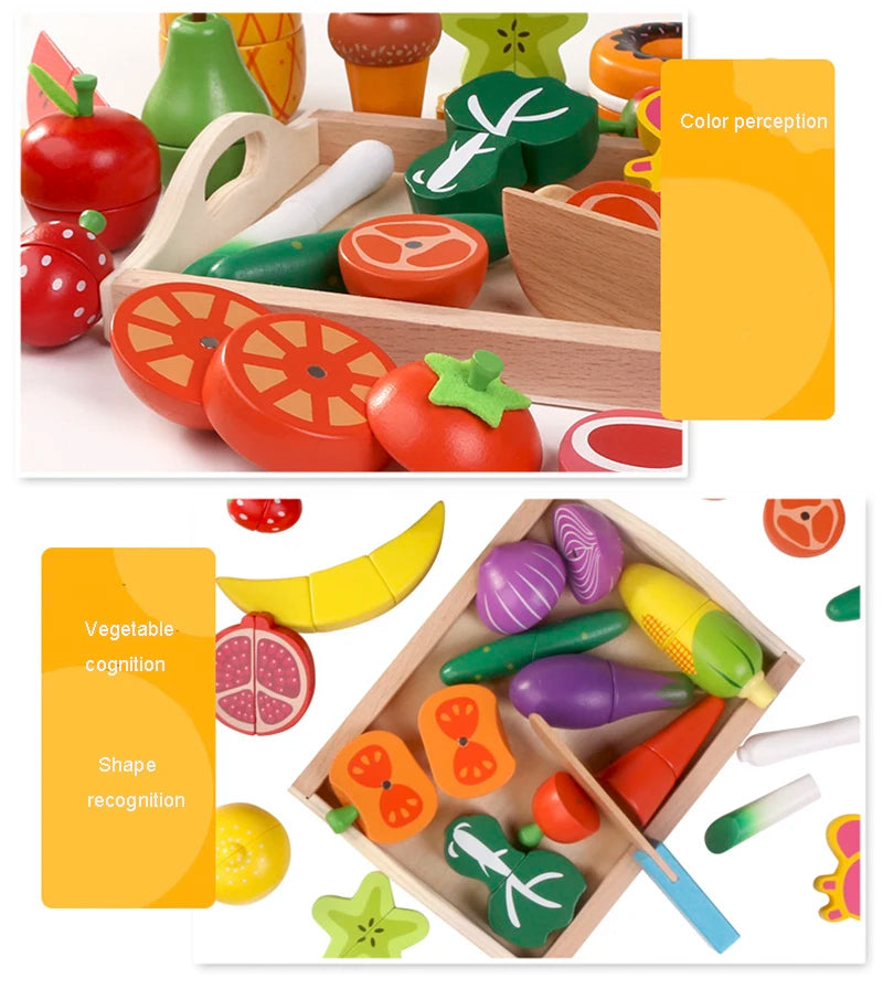Wooden Fruits and Vegetables Set