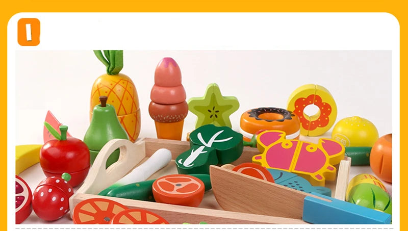 Wooden Fruits and Vegetables Set