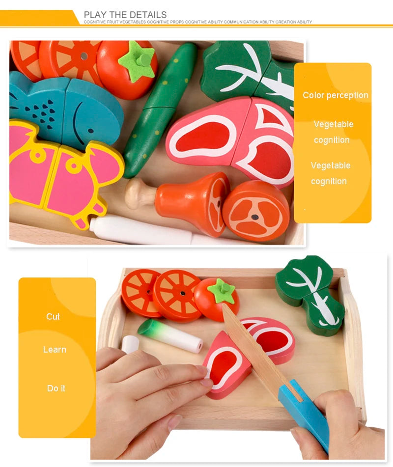 Wooden Fruits and Vegetables Set