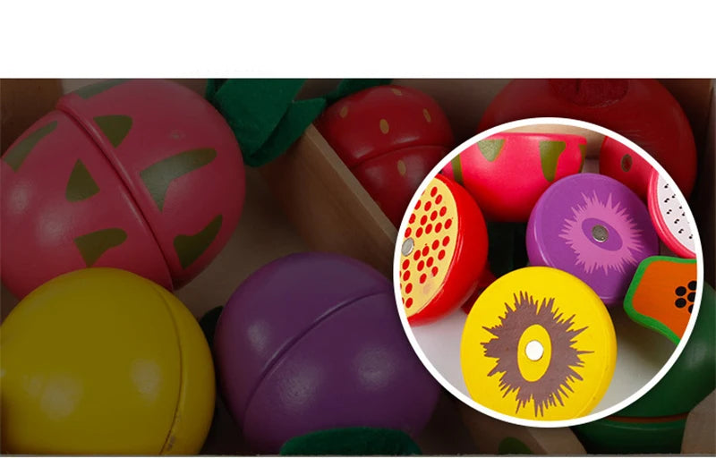 Wooden Fruits and Vegetables Set