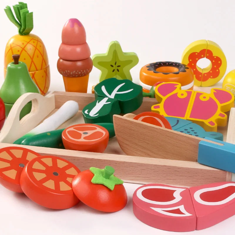 Wooden Fruits and Vegetables Set