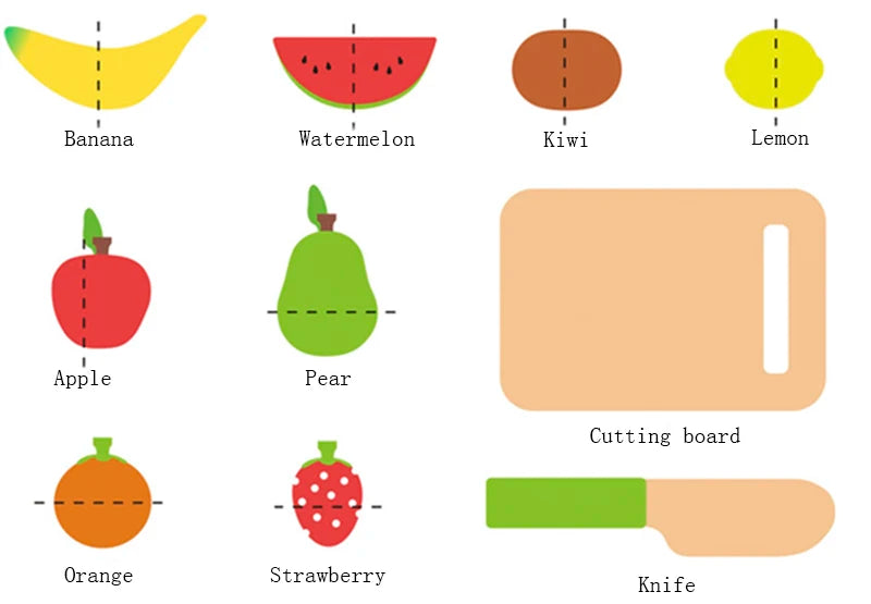 Wooden Fruits and Vegetables Set
