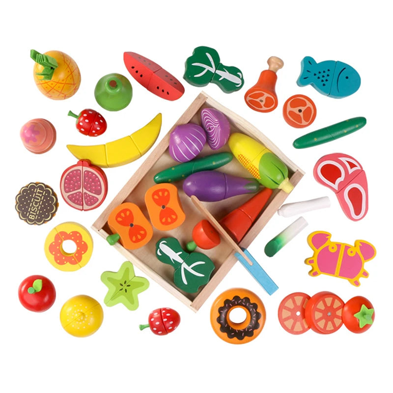 Wooden Fruits and Vegetables Set