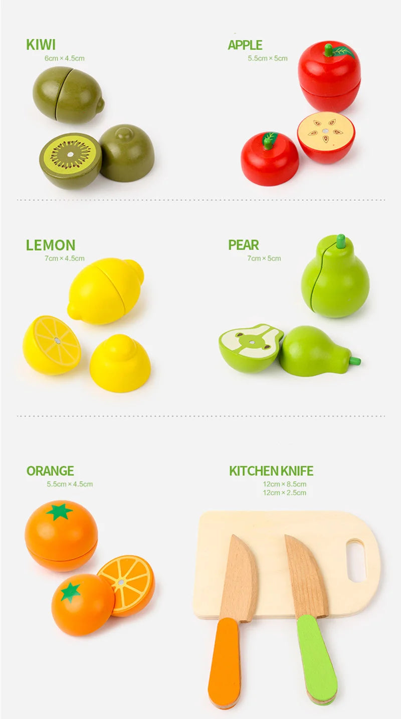Wooden Fruits and Vegetables Set