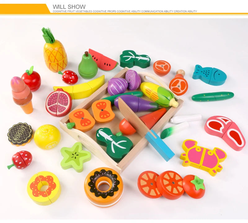 Wooden Fruits and Vegetables Set