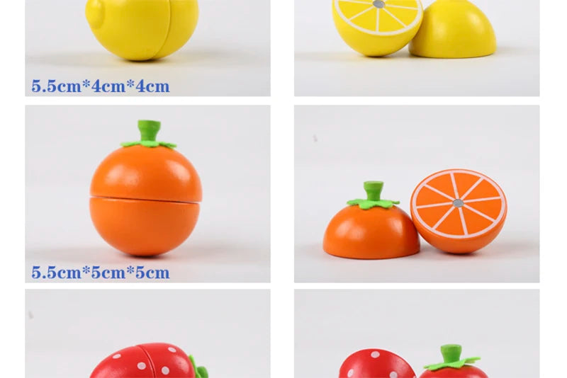Wooden Fruits and Vegetables Set