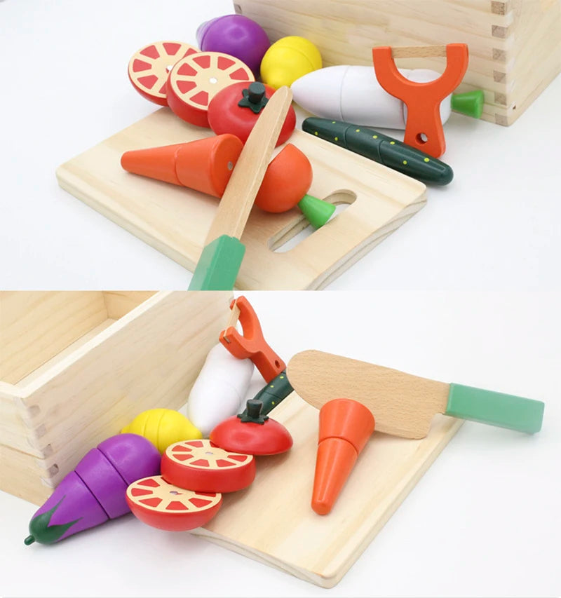 Wooden Fruits and Vegetables Set