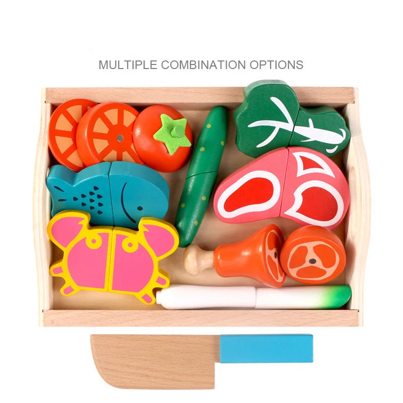 Wooden Fruits and Vegetables Set