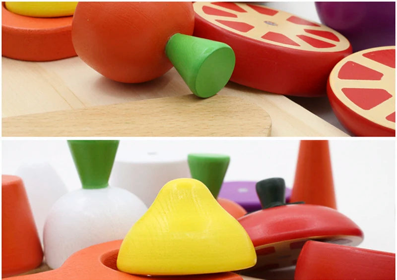 Wooden Fruits and Vegetables Set