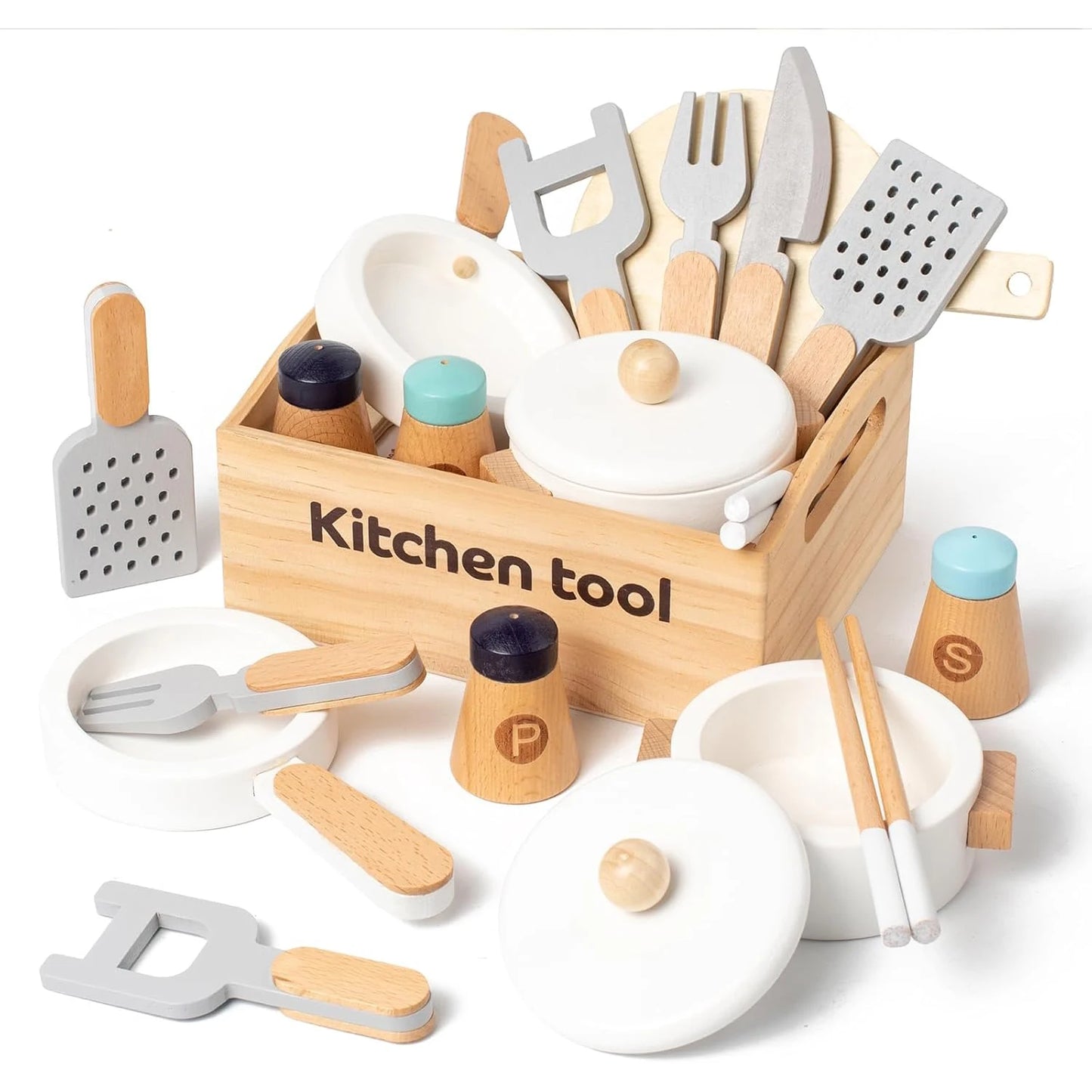 Wooden Pretend Play Kitchen Toys
