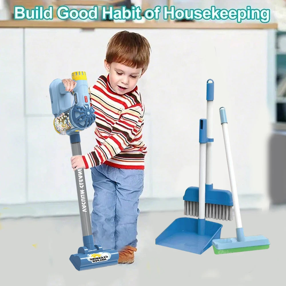 Kids Simulation Electric Vacuum Cleaner Cleaning Set