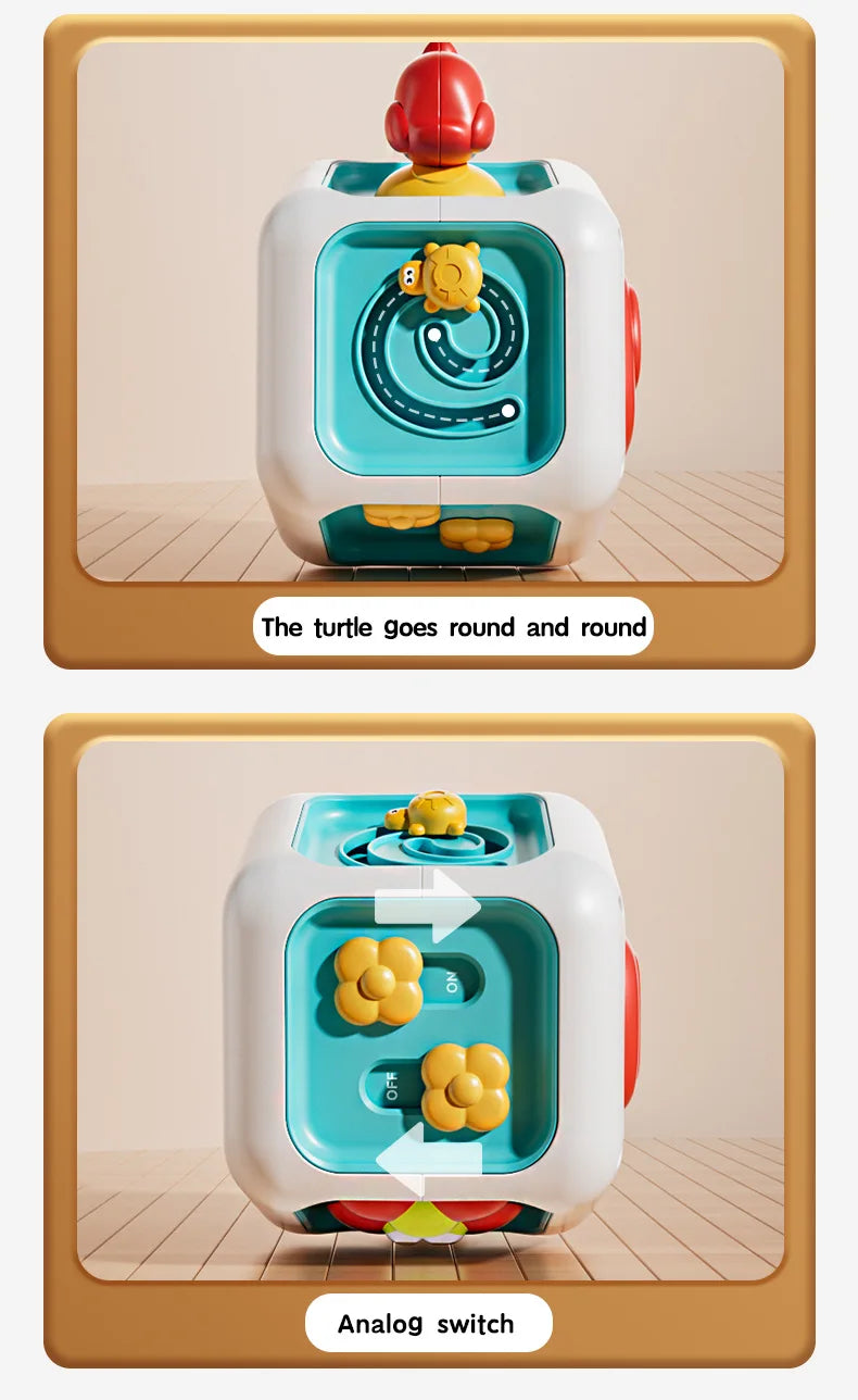 Baby Busy Board Cube Montessori Sensory Toy