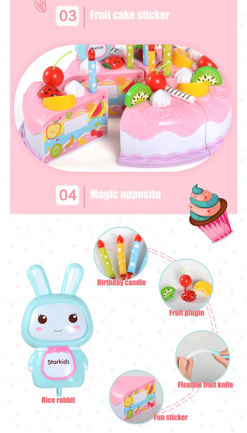 Kids Toy Simulation DIY Birthday Cake