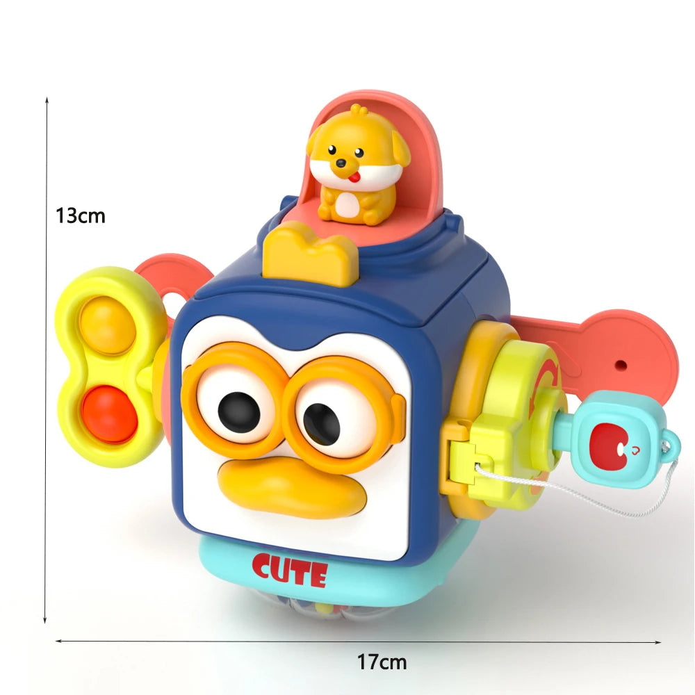 Baby Busy Board Cube Montessori Sensory Toy
