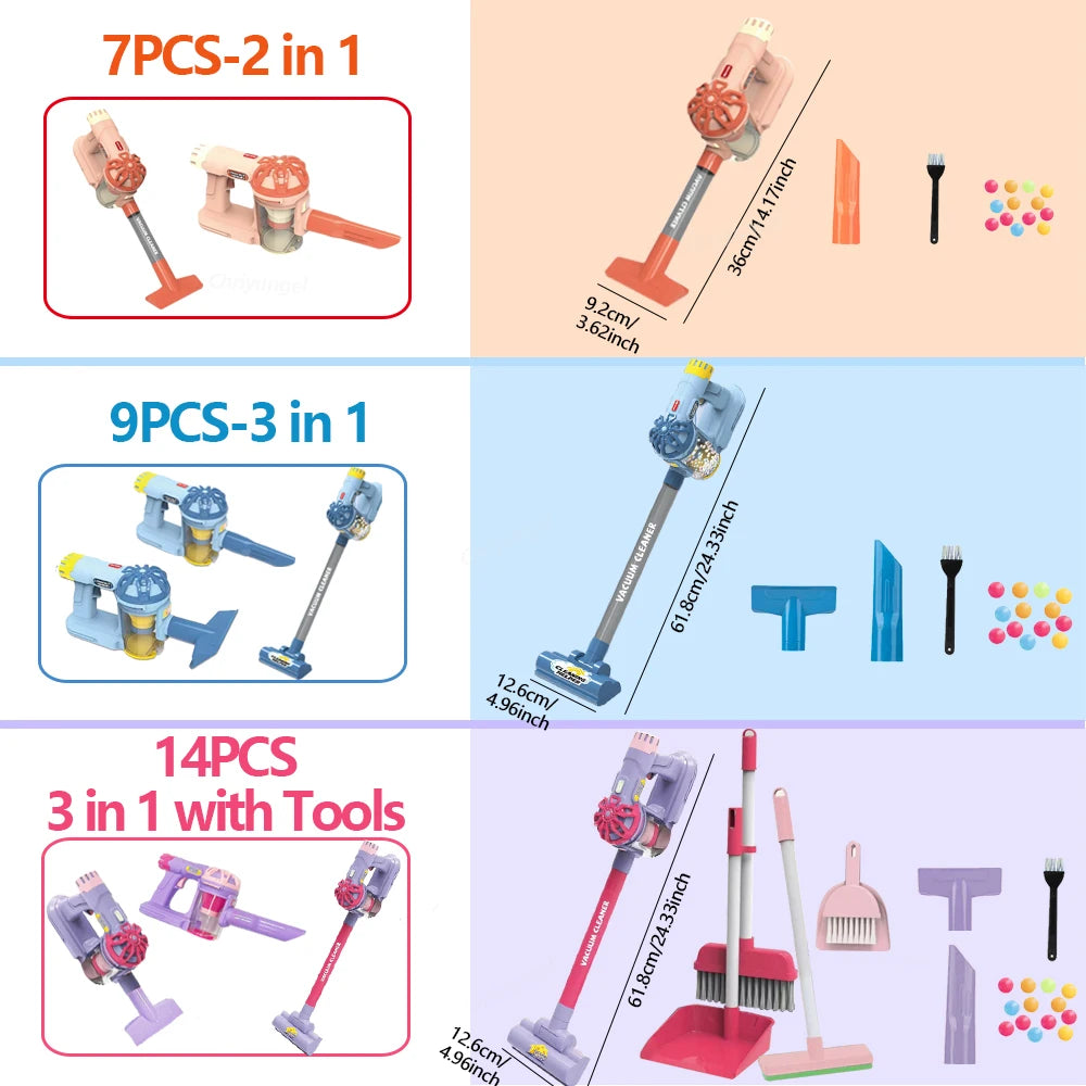 Kids Simulation Electric Vacuum Cleaner Cleaning Set