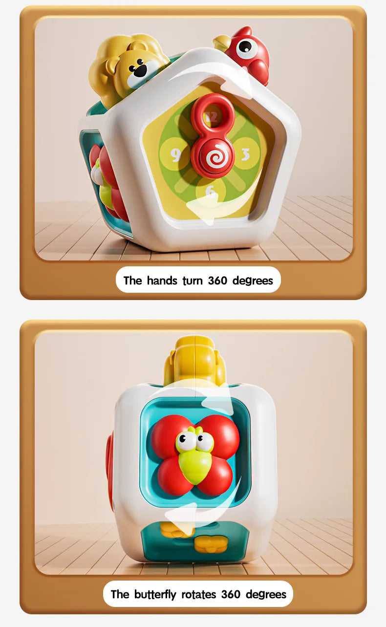 Baby Busy Board Cube Montessori Sensory Toy