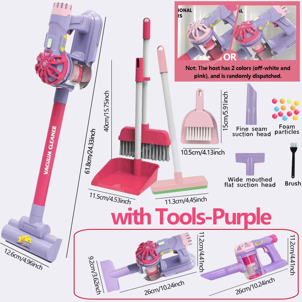 Kids Simulation Electric Vacuum Cleaner Cleaning Set