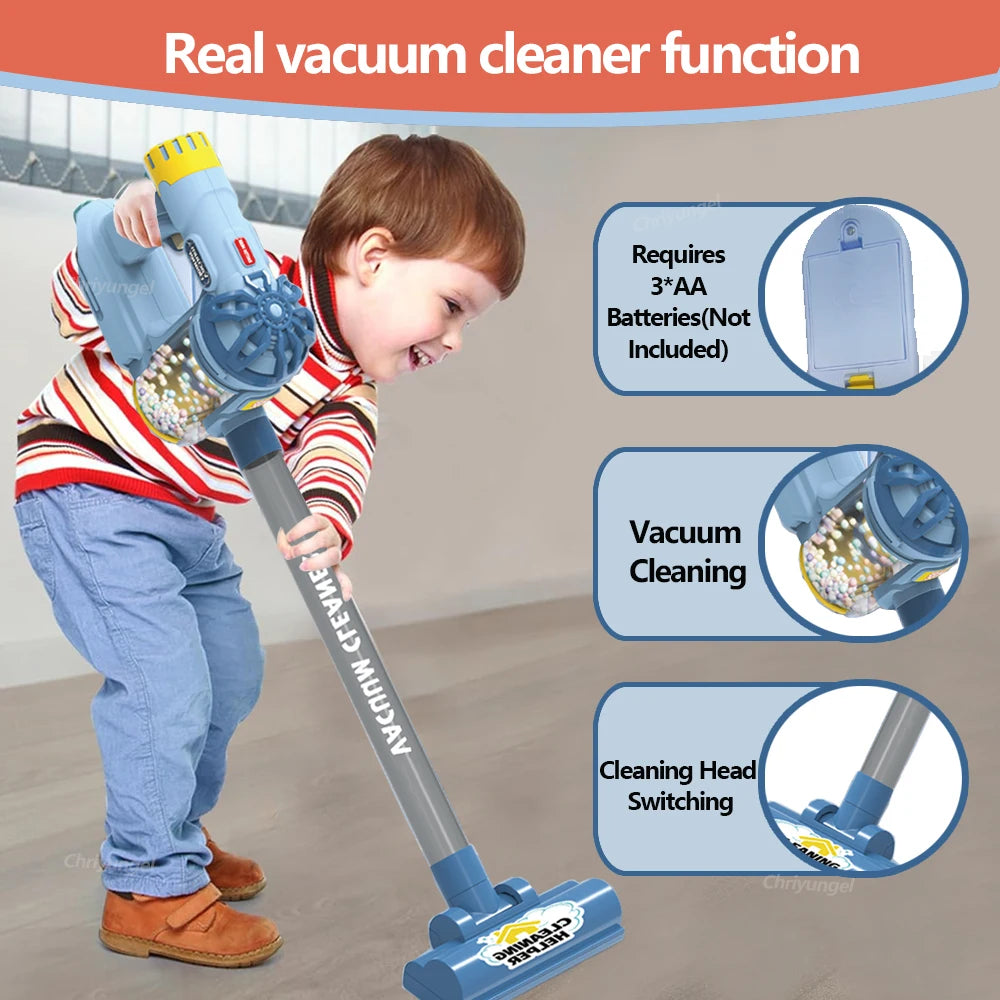 Kids Simulation Electric Vacuum Cleaner Cleaning Set