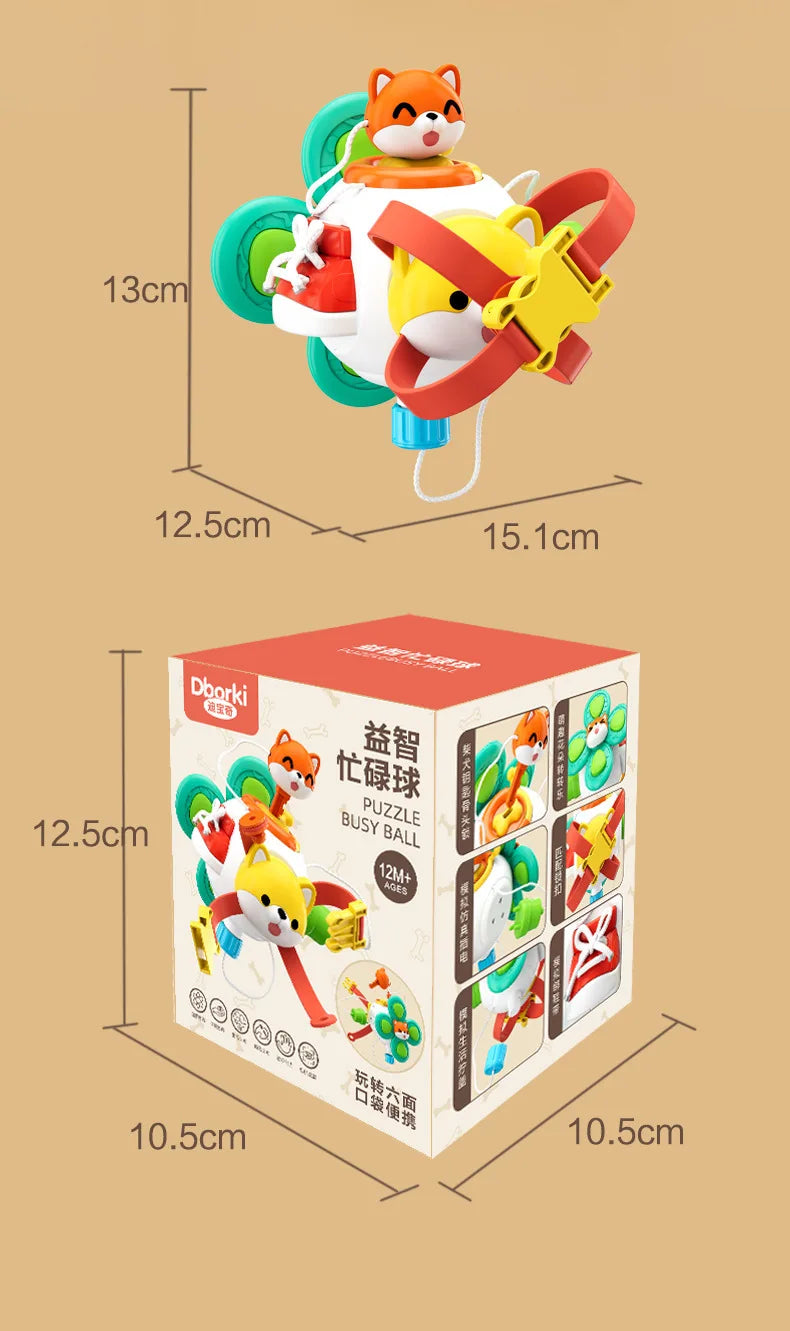 Baby Busy Board Cube Montessori Sensory Toy