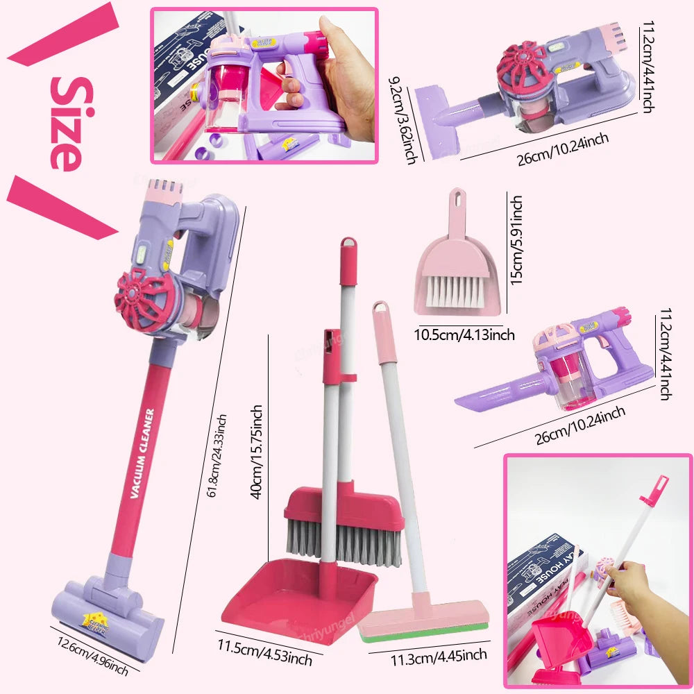 Kids Simulation Electric Vacuum Cleaner Cleaning Set