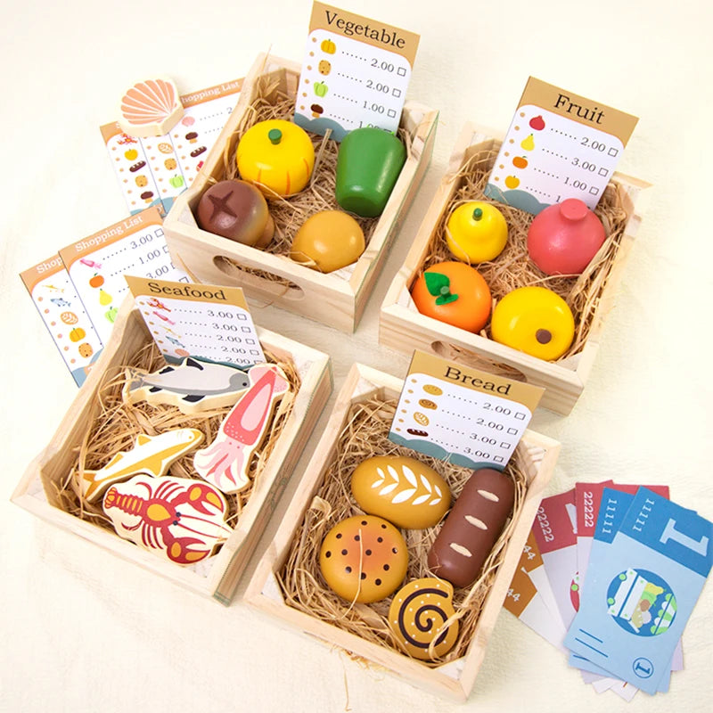 Wooden Pretend Play Kitchen Toys