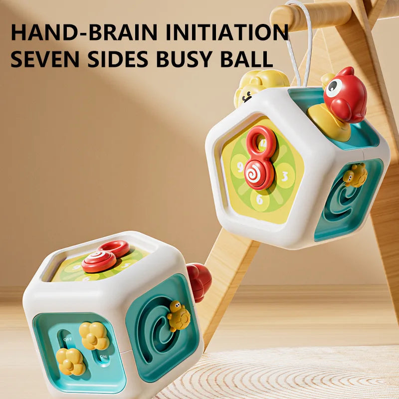Baby Busy Board Cube Montessori Sensory Toy