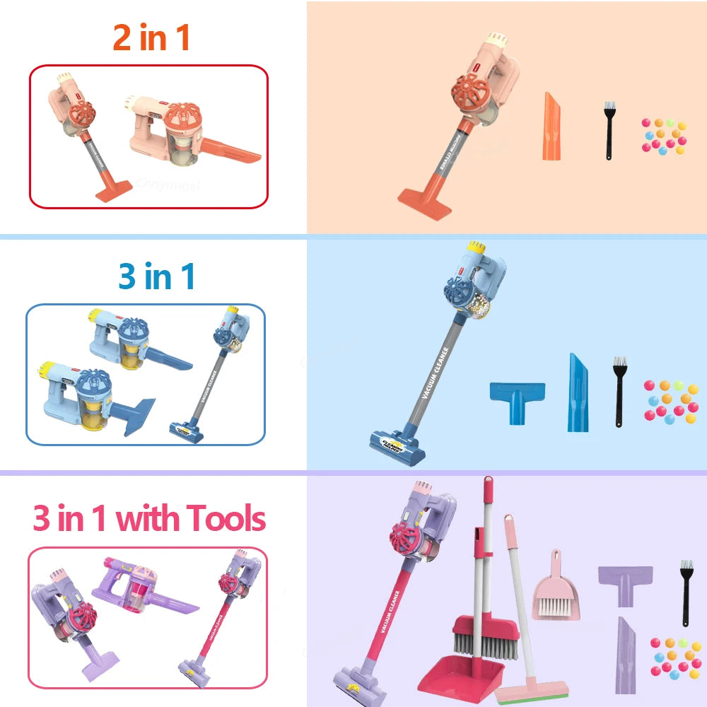 Kids Simulation Electric Vacuum Cleaner Cleaning Set