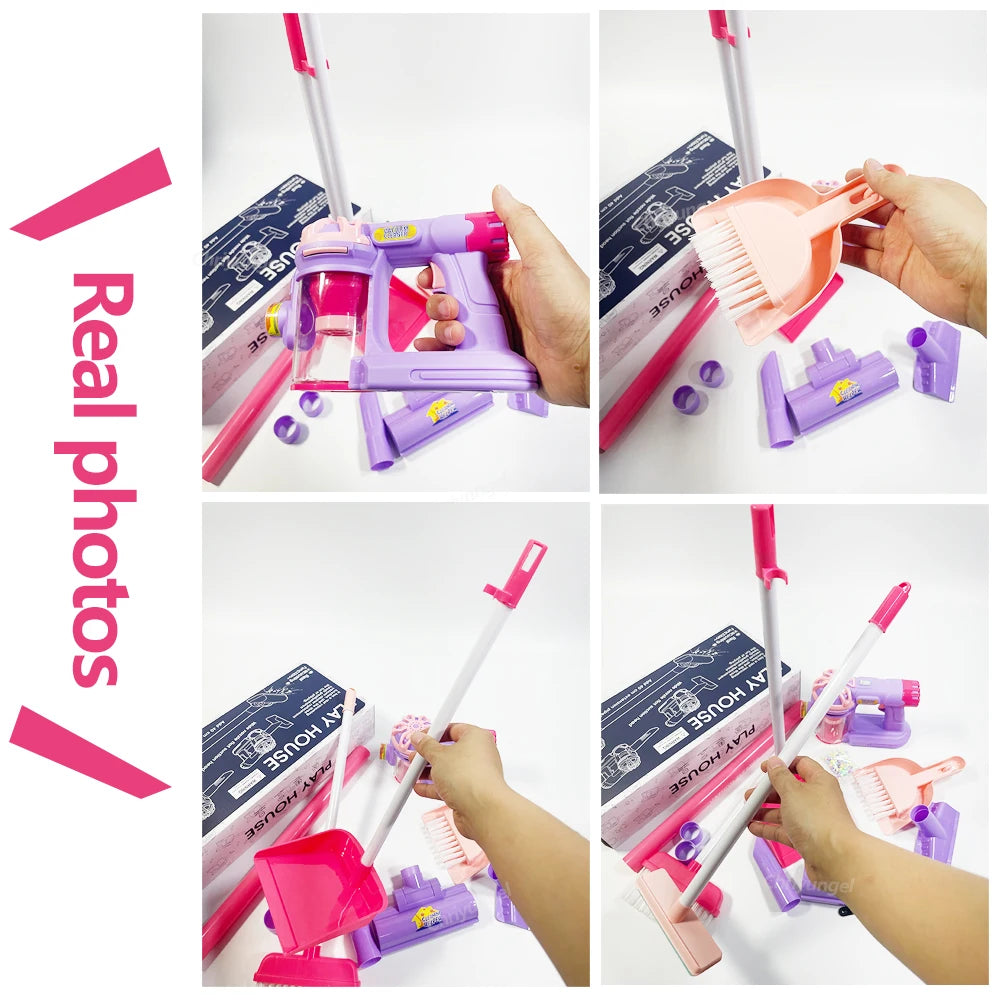 Kids Simulation Electric Vacuum Cleaner Cleaning Set