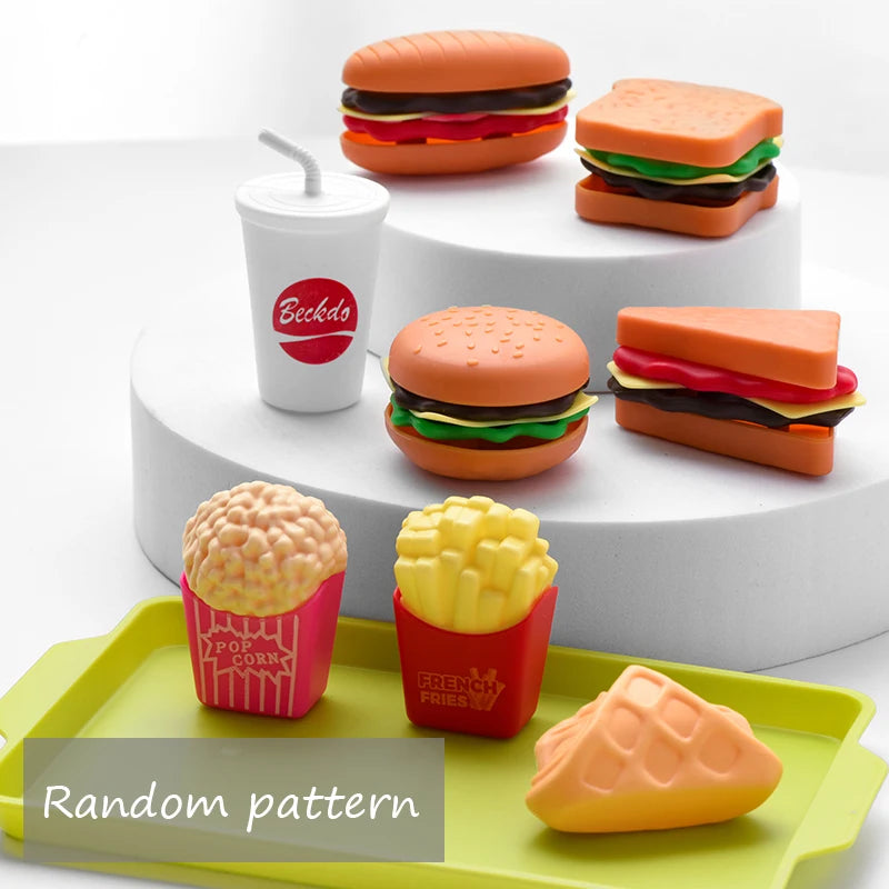 Children Hamburger Pretend Play Cooking Toys Set