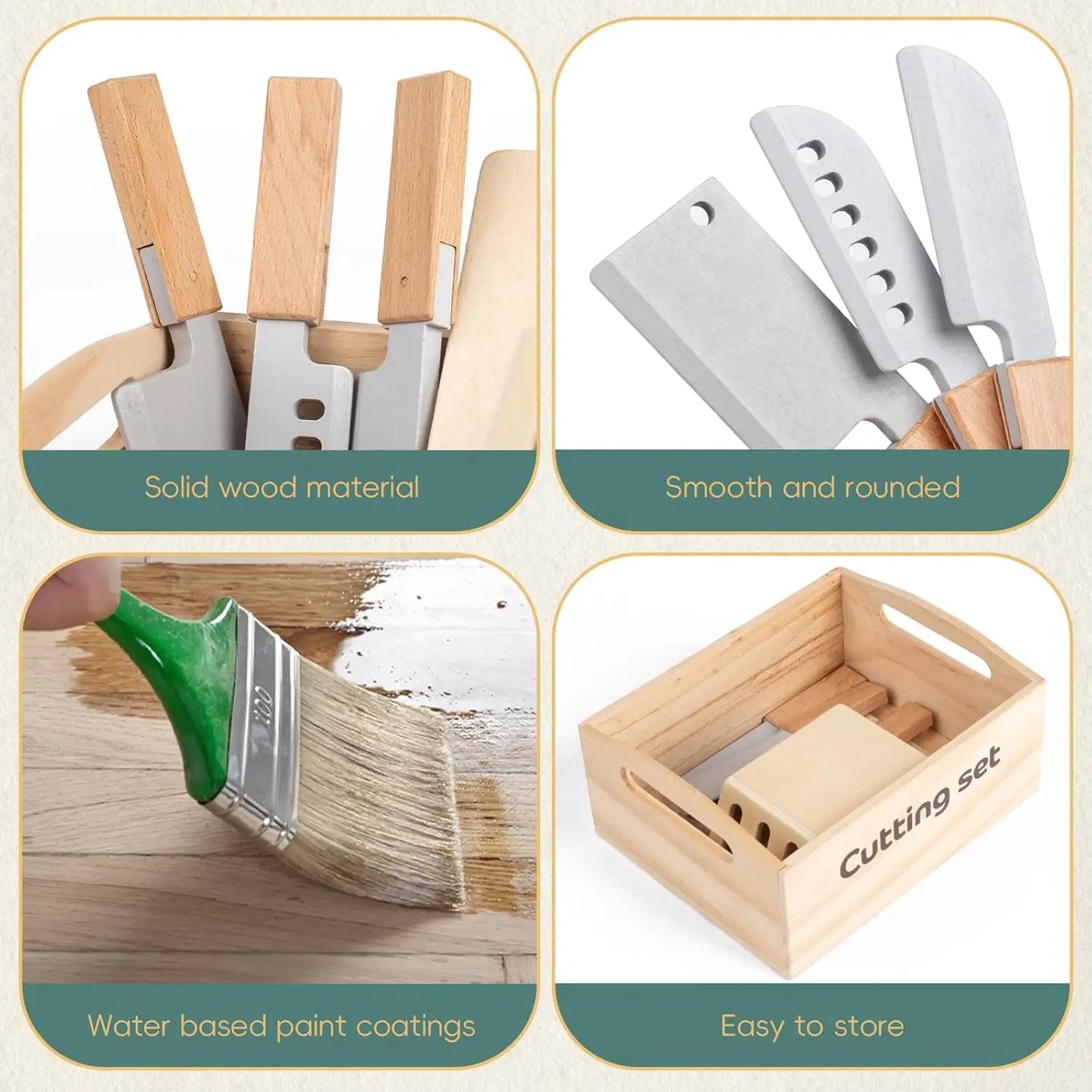 Wooden Pretend Play Kitchen Toys