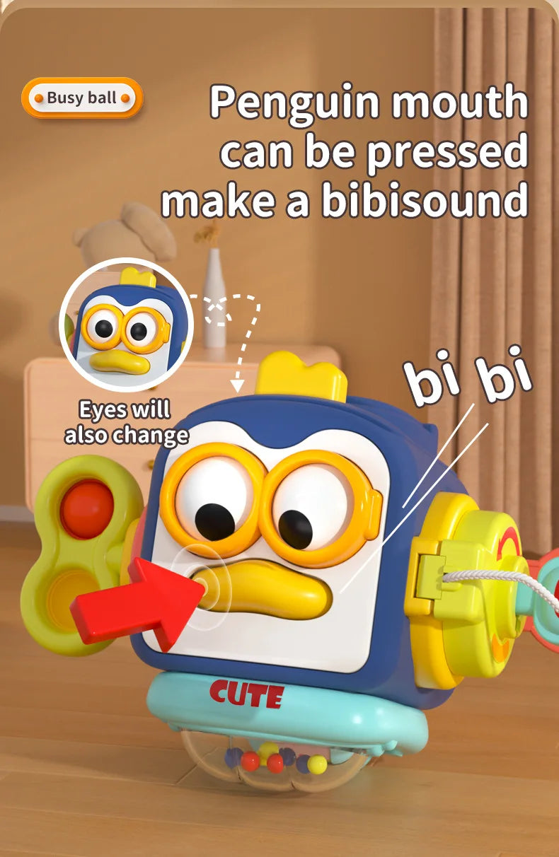 Baby Busy Board Cube Montessori Sensory Toy