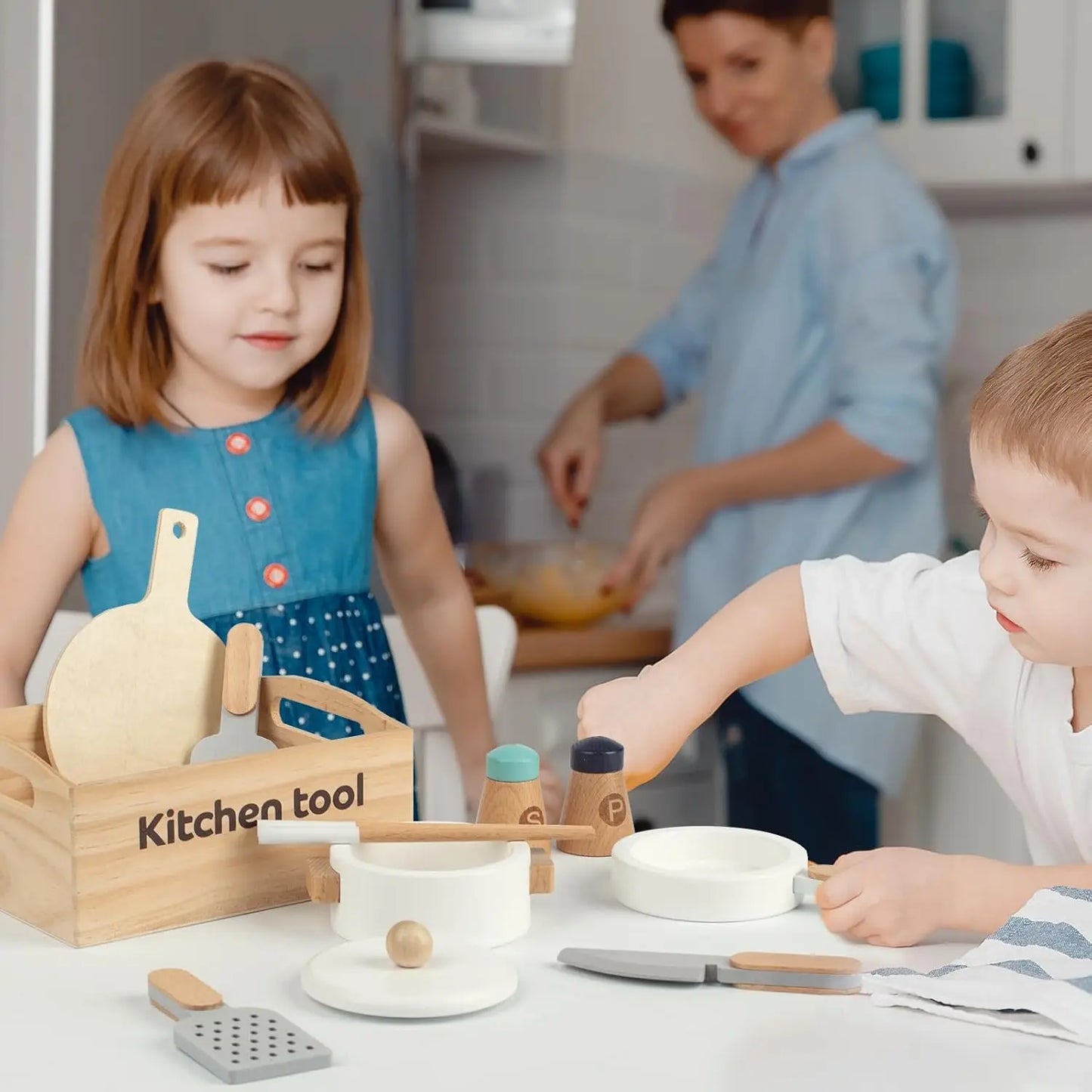 Wooden Pretend Play Kitchen Toys