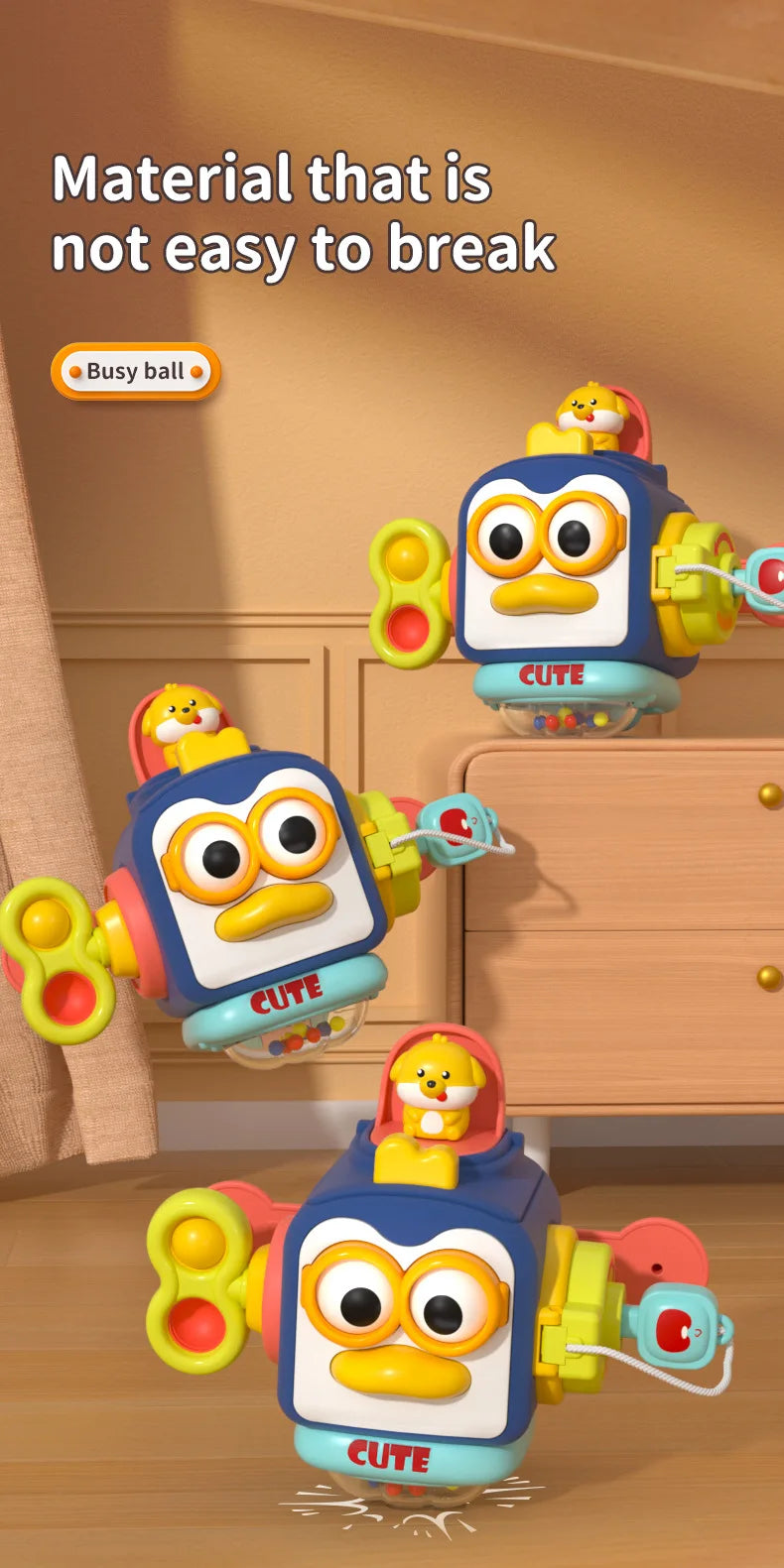 Baby Busy Board Cube Montessori Sensory Toy