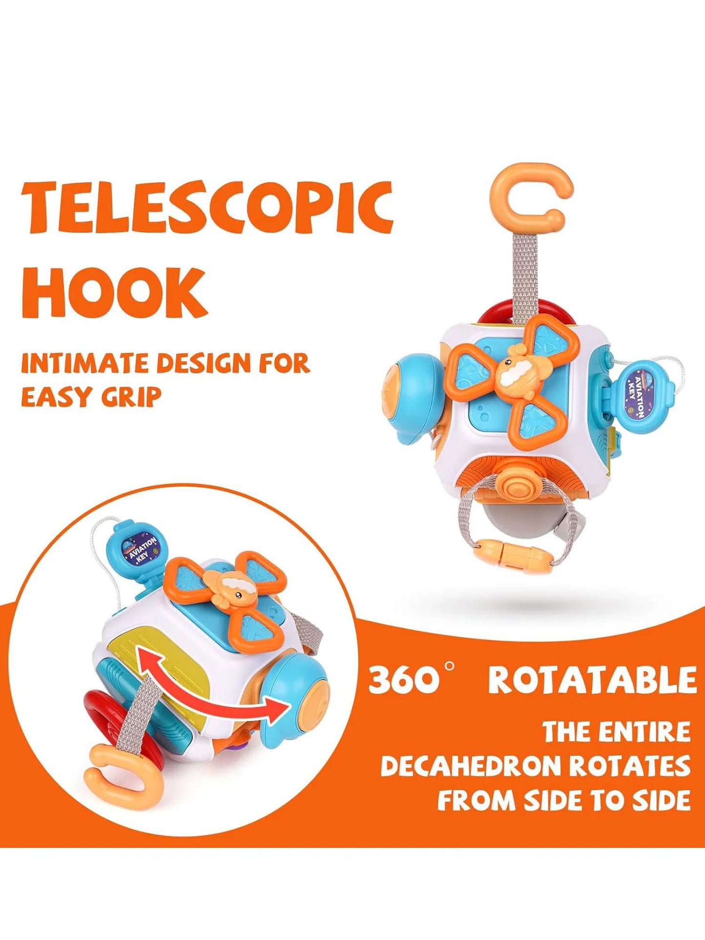 Baby Busy Board Cube Montessori Sensory Toy