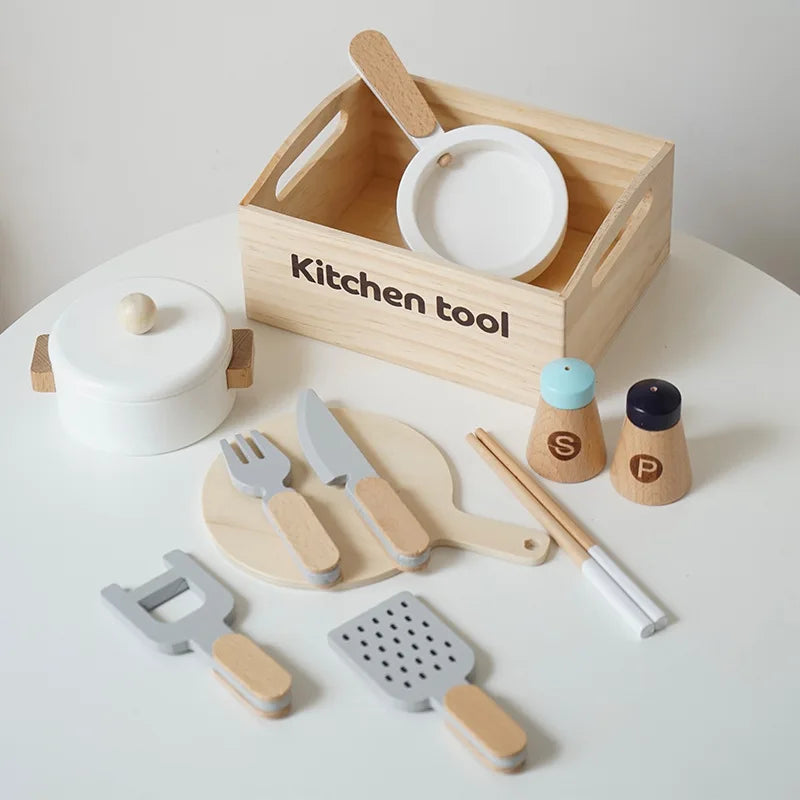 Wooden Pretend Play Kitchen Toys